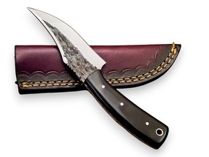 Cuchillo EDC de hoja fija personalizado Nordic Forge con mango de Micarta, funda de cuero, OEM personalizable, espiga completa, acero 12c27, industrial - Product Image 3