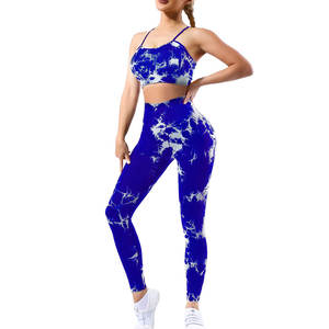 Conjunto de Yoga de Alto Rendimiento sin Costuras para Mujer, Talla Grande, 2 Piezas, Ropa Deportiva con Cinturón, Ropa de Gimnasio, Fitness, Yoga, Deportes, Entrenamientos, Elegante - Product Image 1