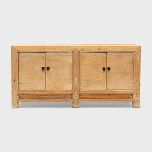 Buffet moderne en bois massif à double porte avec portes battantes style Shaker, fait main, écologique, pour salon et décoration intérieure - Product Image 1