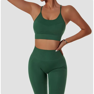 Vêtements de sport pour femmes, sans couture, respirants, réversibles, séchage rapide, soutien-gorge de sport, grande taille, gym, fitness, yoga, vêtements de sport - Product Image 2