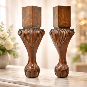 Luxury Carved Solid Wood Furniture Leg European Style <b>Sofa</b> Cabinet Table Feet Replacement High End Design - Product Image 1