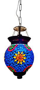 Lámpara de Mosaico de Vidrio Marroquí con Acabado en Metales Delicados, Hecha a Mano, Portátil, Decoración para Navidad, Bodas y Hogar, DMO-014 - Product Image 3