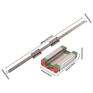 Rail de guidage linéaire MGN12H avec 2 blocs de chariot en acier inoxydable pour imprimantes 3D et mise à niveau de machines CNC - Product Image 4