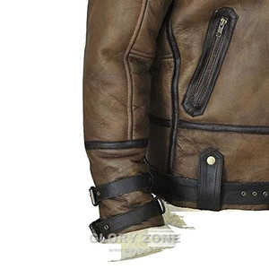 Glory Zone Blouson de moto en cuir vieilli personnalisé pour homme, style vintage, épais, type bomber, manteau d'hiver 40 - Product Image 5