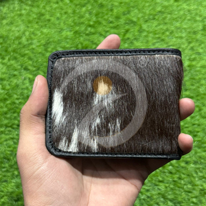 Portefeuille en cuir de vachette véritable, fin, fait main, avec pochette à cartes, robuste et de qualité supérieure - Product Image 1
