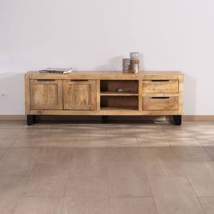 Meuble TV Vandana Silver Edge 180cm en bois de manguier avec pieds en métal Manoha - Product Image 2