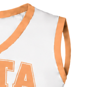 <b>Peach</b> Orange Cheerleading Uniform <b>Top</b> Sleeveless V Neck Dance Team Training Athletic Performance Sportswear Wear - Product Image 3