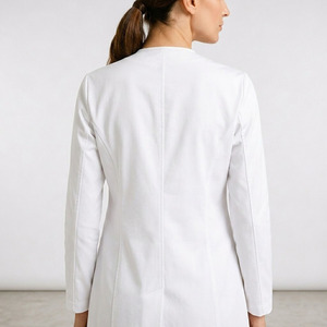 Bata de Laboratorio Médica para Mujer, Ligera y Transpirable, de Poliéster y Algodón, Uniforme de Doctora o Enfermera, Corte Regular, Ropa de Trabajo para Clínica o Laboratorio - Product Image 3