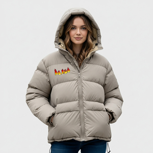 Abrigo Acolchado de Invierno para Mujer, Personalizado al por Mayor, 100% Poliéster, Ligero, Impermeable, Cortavientos, con Logotipo Impreso y Bordado Personalizado - Product Image 5