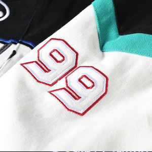 เสื้อแจ็คเก็ตบอมเบอร์ผ้าฝ้ายหนานุ่มระบายอากาศได้ดี สไตล์ F1 NASCAR ปักลายแบบ OEM เสื้อผ้าสตรีทแวร์สำหรับมอเตอร์สปอร์ต สั่งทำได้ - Product Image 4