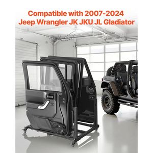 For Jeep Door Storage Cart Thickened Rubber Cushion 4 Moveable Doors Sturdy Car Door Holder Rack for J Series Cargo Carrier - Product Image 2