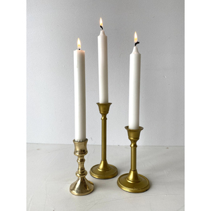 Antique Decorative Metal Taper Candle Holders Gold Set Of 2 Vintage Style Fluted Design Candlestick Holders For Home Wedding - Product Image 5