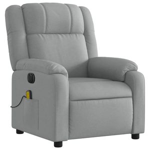 Fauteuil inclinable électrique gris clair avec fonction massage - Product Image 3