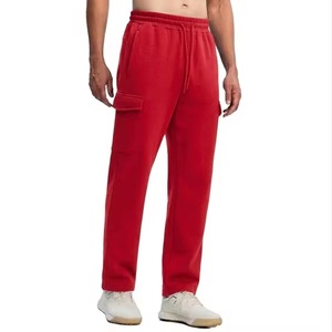 Pantalon de jogging ample et droit en molleton de coton brodé pour homme, avec cordon de serrage, OEM, décontracté, pour la gym, le yoga, le sport, style cargo baggy - Product Image 4