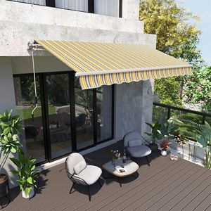 Tenda Parasole Pieghevole 3,6m x 3m per Patio, Balcone e Giardino, Design Versatile e Regolabile - Product Image 2