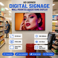 Écran tactile mural de 55 pouces, affichage numérique Android, écran LCD publicitaire