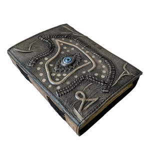 Diario Clásico Vintage de Cuero Hocus Pocus, Libro de Hechizos del Ojo Turco, Hecho a Mano, Decoración Religiosa de Halloween, Artesanía de Brujería, Piel de Vaca y Aleación - Product Image 4