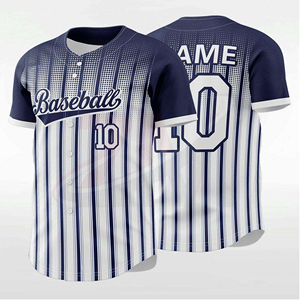 Camiseta de Béisbol Premium Personalizada para Hombre, Diseño a Rayas, Número 10, Uniforme Deportivo Transpirable con Botones para Equipos y Entrenamiento - Product Image 1
