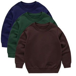 Nueva Llegada Conjunto Deportivo para Niños, Sudadera y Pantalones de Felpa de Algodón Suave y Cálido, Color Liso, con Mangas en Contraste - Product Image 5