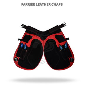 Farrier Leather Apron Horse Hoof Trimming Apron Split Leg Farrier <b>Chaps</b> with Tool Pockets - Product Image 2