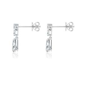 Boucles d'oreilles en diamant de laboratoire pour femmes, pour mariage et anniversaire, coupe brillante élégante, certifiées IGI, clous en argent pour un usage quotidien - Product Image 2