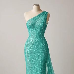 Vestido de Noche con Lentejuelas de Alta Calidad, Directo de Fábrica, Elegante Vestido de Fiesta con Abertura Alta, Ropa Formal de Lujo para Mujer, B2B - Product Image 2