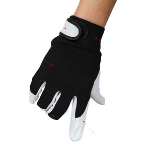 Gants de travail pour hommes, gants de mécanicien en cuir blanc, utilitaires, compatibles écran tactile, polyvalents, pour la construction, l'entrepôt, la conduite de camion - Product Image 2