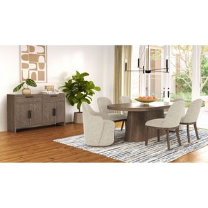 Ensemble de 2 chaises de salle à manger rembourrées en cacao et ivoire, style confortable et abriant - Product Image 6