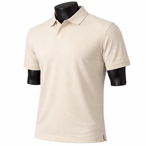 Camiseta Polo de Punto de Manga Corta para Hombre, Color Sólido, Transpirable, Verano, Moda, Venta al Por Mayor, Proveedor de Fábrica - Product Image 3