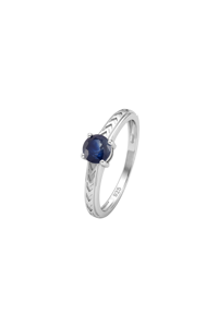 Anillo de Zafiro Azul en Plata de Ley 92.5 KLSR-11828 - Product Image 1