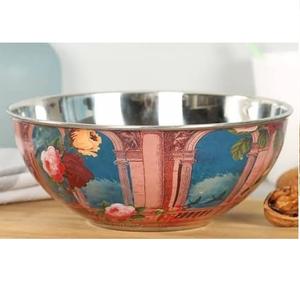 Nuevo Tazón para Servir Frutas y Mezclar, Estilo Vintage, Acabado Metálico Esmaltado, para Hostelería y Cocina, Estilo Clásico, Tendencia Actual - Product Image 4