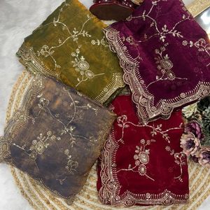 Salwar Kameez en Chiffon de Soie Doux et Confortable, Magnifique Broderie de Paillettes, Entièrement Cousu, avec Blouse Mono Banglori, Idéal pour les Fêtes - Product Image 4