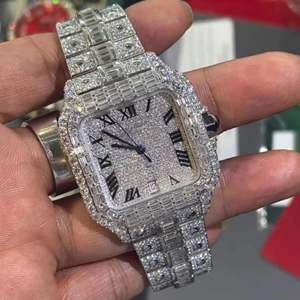 Fournisseur professionnel de montres en alliage avec diamant cultivé en laboratoire, carré 40 mm, pour hommes et cadeaux, prix d'usine, provenance Inde, style antique - Product Image 5