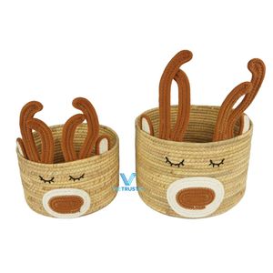 Juego de Cestas para Bebé Ecológicas de Jacinto de Agua, Hechas a Mano, Cesta para Dormir para Recién Nacidos, Estilo Rústico, Precio al por Mayor - Product Image 5