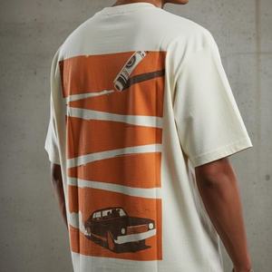 Nueva Llegada, Muestra Gratis, Camisetas Cortas Personalizadas con Estampado Gráfico Vintage, Camisetas Holgadas Estilo Y2K, Ropa de Verano para Hombre - Product Image 2