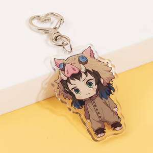 Porte-clés en acrylique personnalisé avec design d'animation Porte-clés transparent en résine époxy avec design de bande dessinée personnalisé - Product Image 1