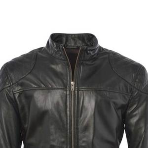 Chaqueta Casual de Invierno para Hombre, 100% Cuero y Lona, Cuello Alto, Resistente al Viento y Transpirable, Opción de Logotipo Personalizado, Alta Calidad - Product Image 4