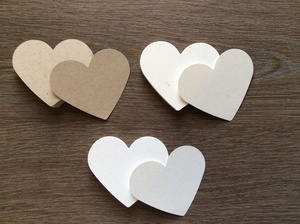 Cartes suspendues en papier écologique premium, forme cœur, 2 x 3 pouces, avec poignée, pour emballage de chocolats de luxe, pour coffret cadeau abonnement - Product Image 1