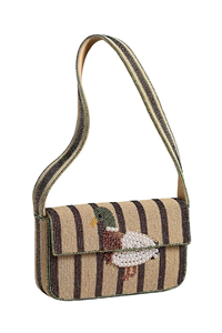 Sac à bandoulière vert perlé avec applique raquette de tennis, style vintage, sac à main pour femme, toutes saisons, usage quotidien - Product Image 5