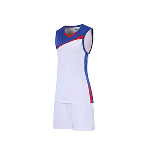 Wholesale Custom Sublimation Unisex <b>Volleyball</b> Uniform Sportswear 100% Polyester Quick Dry Breathable V-neck Front Elastic Waist - Product Image 4