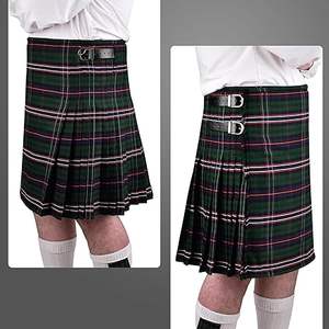 Este es un kilt celta de tartán rojo Royal Highland, hecho de poliéster duradero, de 8 yardas. - Product Image 3