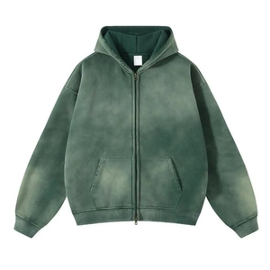 Sudadera con Capucha y Cierre para Mujer, 100% Algodón Tejido, Color Sólido, Manga Larga, Transpirable, para Otoño - Product Image 5