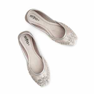 Mujer Plateada Fancy Khusa EC8547 Flats - Product Image 3