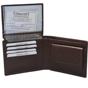 Portefeuille homme en cuir véritable marron, minimaliste, fin, à fermeture pliante, pour usage quotidien, court, en polyester, porte-cartes de crédit long, RFID - Product Image 5