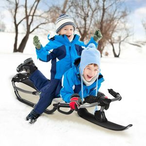 Snow <b>Racer</b> Sled for Outdoor Fun with Textured Grip Handles and Mesh <b>Seat</b> - Product Image 6