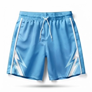 Pantalones Cortos Deportivos de Secado Rápido para Hombre, Blancos con Diseño de Puntos Negros, Cintura Media, Cordón Ajustable, Franja Lateral, Estampado por Sublimación, Tejido de Poliéster - Product Image 5