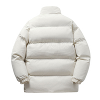 Nouvelle Veste Matelassée Slim d'Hiver pour Homme, Marque Tendance, Rembourrage Coton Standard, Col Montant, Doublure Polaire Longue, Coupe-Vent, Service OEM Frontal