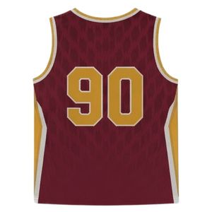 Maillot de lacrosse unisexe bordeaux et or en polyester léger – Tenue de sport pour entraînement et matchs d'équipe - Product Image 2