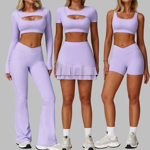 New Arrival Fashion Yoga Outfit Women <b>Sets</b> Custom Logo Blank Breathable Gym Wear Workout Fitness 7 Pieces <b>Set</b> - Product Image 1