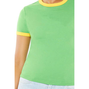Camisetas de Mujer de Cuello Redondo, Manga Corta, Ajuste Delgado, Talla Regular, Color Personalizado, Material de Algodón Ligero, Gran Venta - Product Image 6